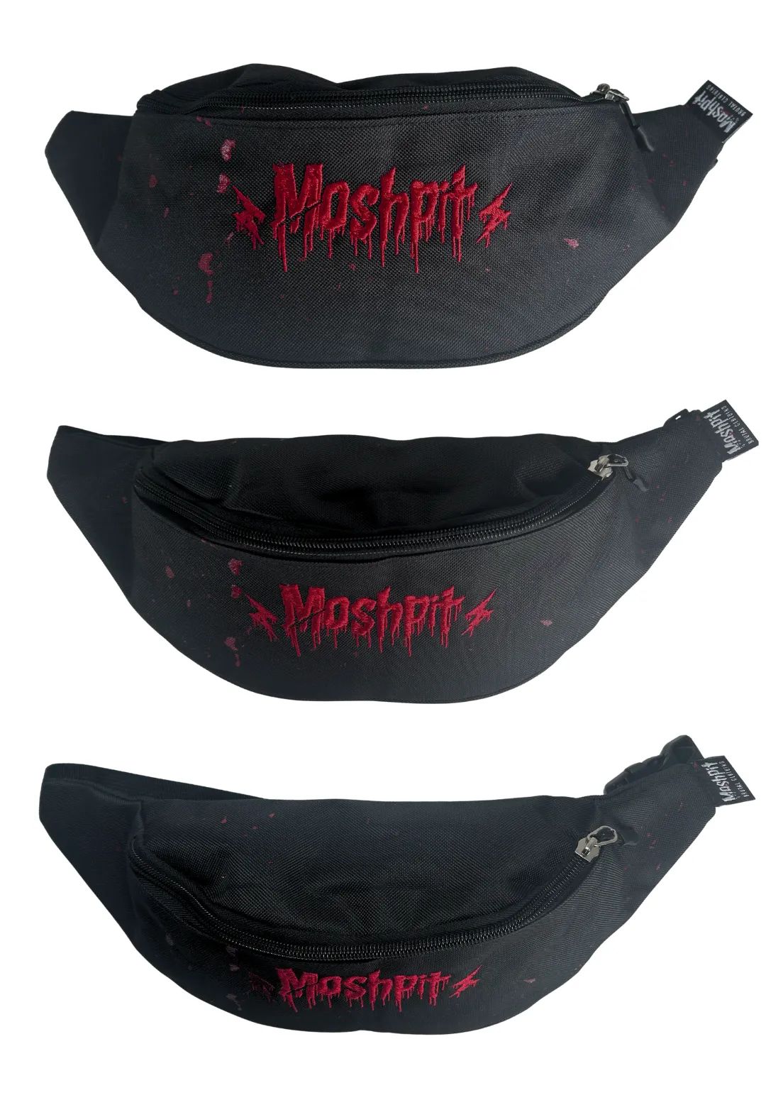 Sacoche RED THUNDER noire Moshpit avec logo rouge brodé, double poche et édition limitée à 30 exemplaires
