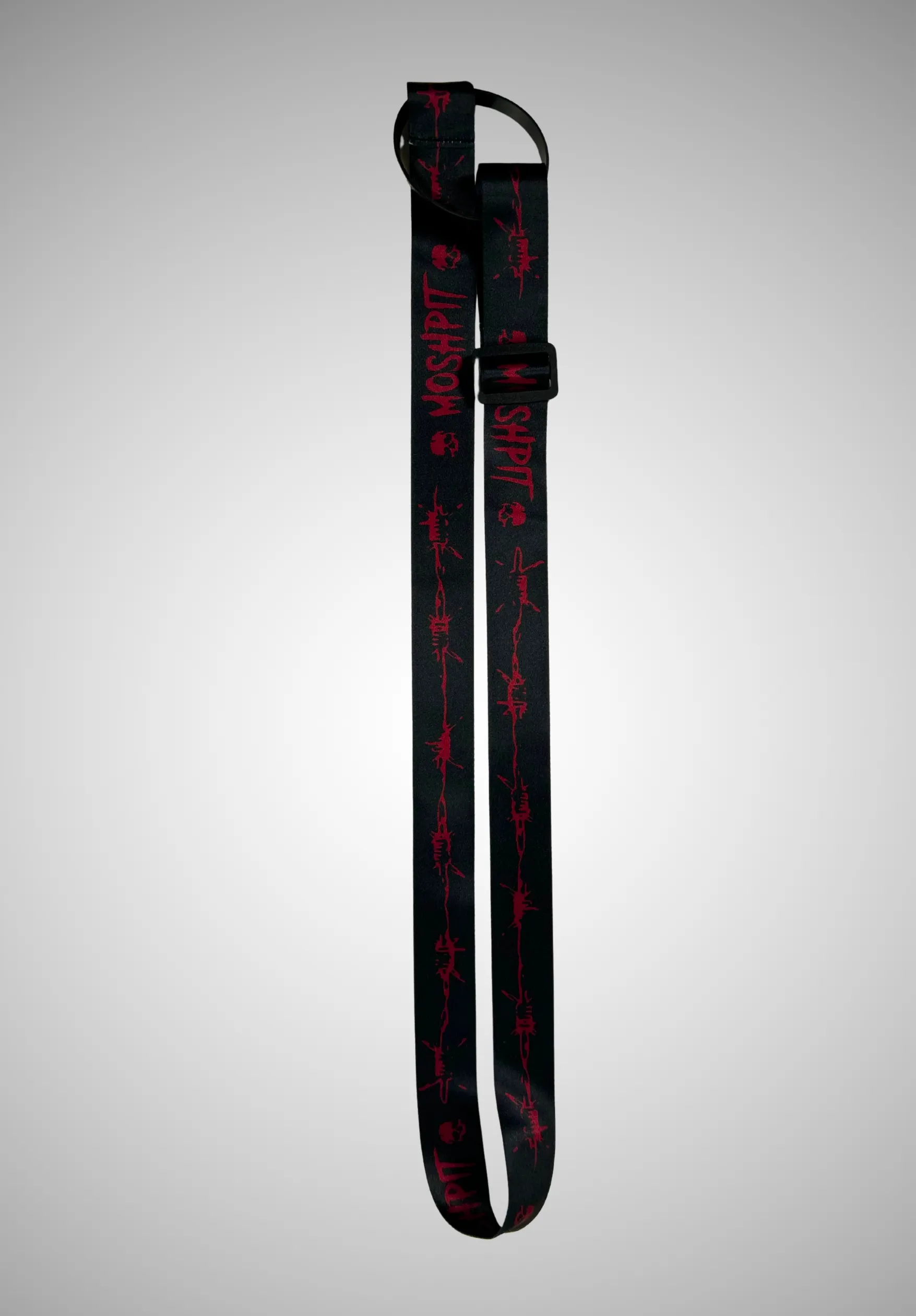 Porte gobelet Moshpit noir et rouge avec sangle de 110 cm